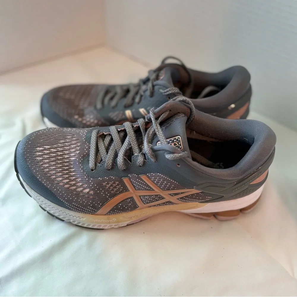 Asics Gel-Kayano 26 Gray Running Shoes
